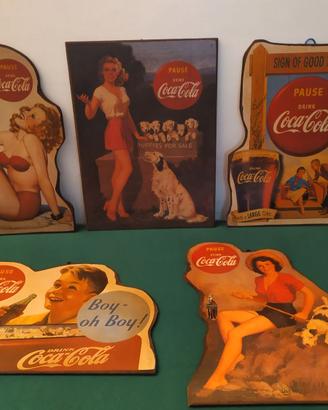 TARGHE SAGOMATE IN LEGNO COCA COLA