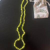 Collana verde in pietra dura lunga 40cm