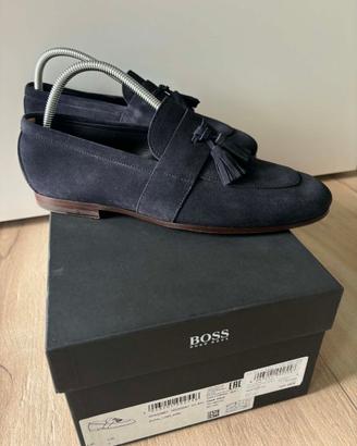 MOCASSINI LOAFERS BOSS IN PELLE SCAMOSCIATA 40 NUO