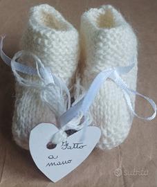 Scarpine in lana ai ferri 