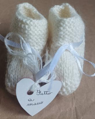 Scarpine in lana ai ferri 