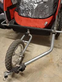 rimorchietto per bici porta bambini