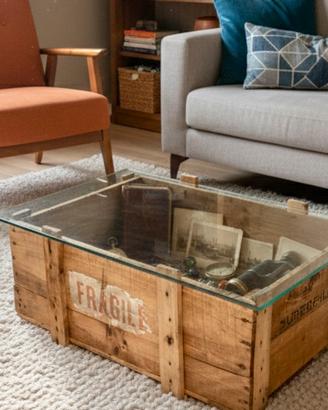 Cassetta legno vintage batterie Superpila