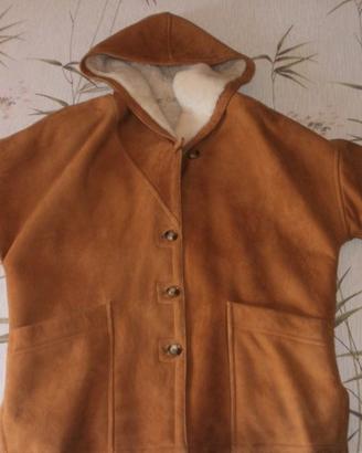 Shearling Donna con cappuccio. Montone TG. 46