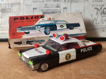 AUTO POLIZIA IN LATTA ICHIKO a battetia in scatola