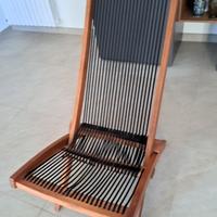sedia a sdraio legno teak