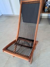 sedia a sdraio legno teak