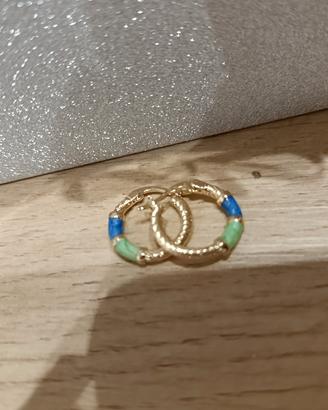 cerchi piccoli da 1.5 cm placati in oro 18k 