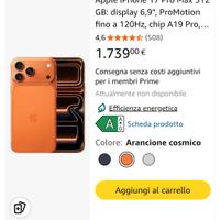iPhone 17 pro max 512 Orange (Nuovo)