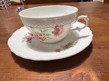 Tazze da the Vecchio Ginori a fiori