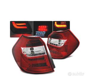 FANALI BMW E87 E81 04-07 A LED BAR ROSSI
