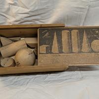 Solidi geometrici in legno vintage anni 60