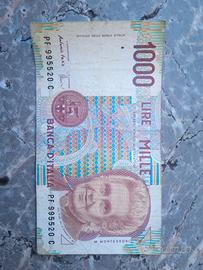 1000 Lire M. Montessori Antonio Fazio 