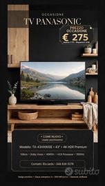 TV PANASONIC 43" 4K COME NUOVA  €300