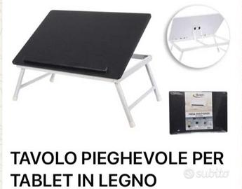 TAVOLINO IN LEGNO PIEGHEVOLE PER TABLET E PC