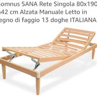 Reti singole alzata manuale in faggio naturale