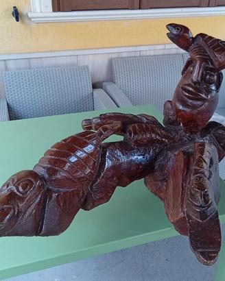 scultura in radice di  ulivo del Salento 
