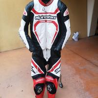 tuta moto 52 Alpinestars divisibile in pelle