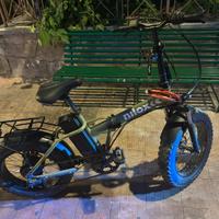 Bici nilox k10 plus verde militare custom