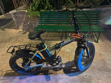 Bici nilox k10 plus verde militare custom
