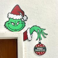 Decorazione porta Grinch Natalizia