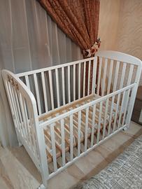culla in legno marca erbesi  piu' materasso