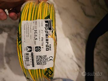 Rotoli cavo elettrico unipolare 1.5 mm2