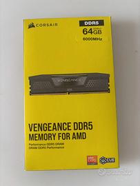 RAM CORSAIR VENGEANCE DDR5 64GB (2x32) 6000MHz