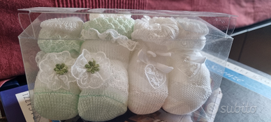 Scarpette / calzini in filo di cotone neonato