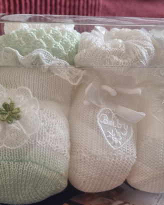 Scarpette / calzini in filo di cotone neonato