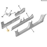 Lamierato sottoporta interno sinistro citroen c5
