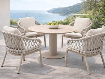Set tavolo Calla e poltroncina Nina da giardino