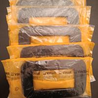 Placca round nera 4 moduli Vimar arkè 