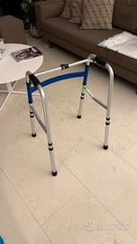 Deambulatore pieghevole, regolabile in altezza