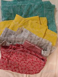 Stock stoffa cotone ricamato 