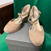 Scarpe con tacco in finto camoscio Nero Giardini