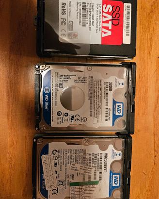 SSD 320gb, 250gb e 64 gb