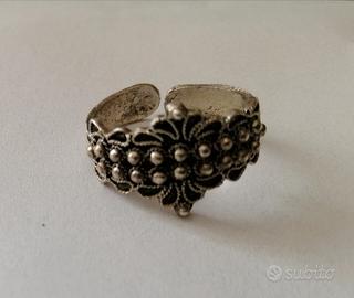 Bella fede sarda in argento 800