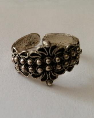 Bella fede sarda in argento 800