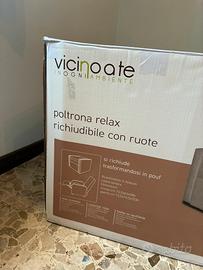 Poltrona relax richiudibile con ruote