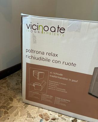 Poltrona relax richiudibile con ruote
