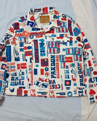 Giacca Levis in Denim Print Paris L Nuova 