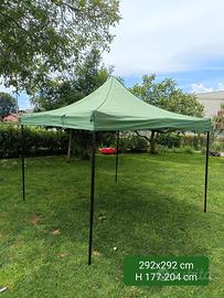 GAZEBO con pareti laterali e zanzariera 3x3 m