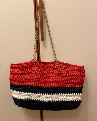 Borsa in rafia multicolor
