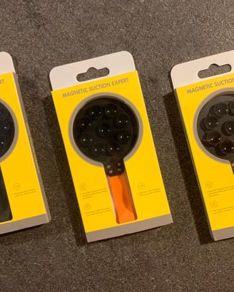 Supporto magnetico con gancio e ventose
