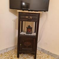 Mobiletto Antico in Legno con Piano in Marmo