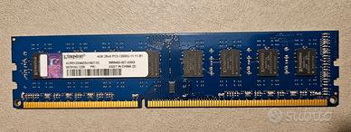 RAM Kingston 4GB DDR3 1600 MHz PC3-12800U Desktop