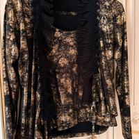camicia Cannella nera e oro