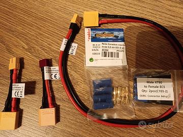 Vari connettori XT90-XT60-EC5 per batterie 