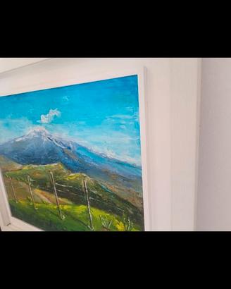 Quadro acrilico e olio su tela